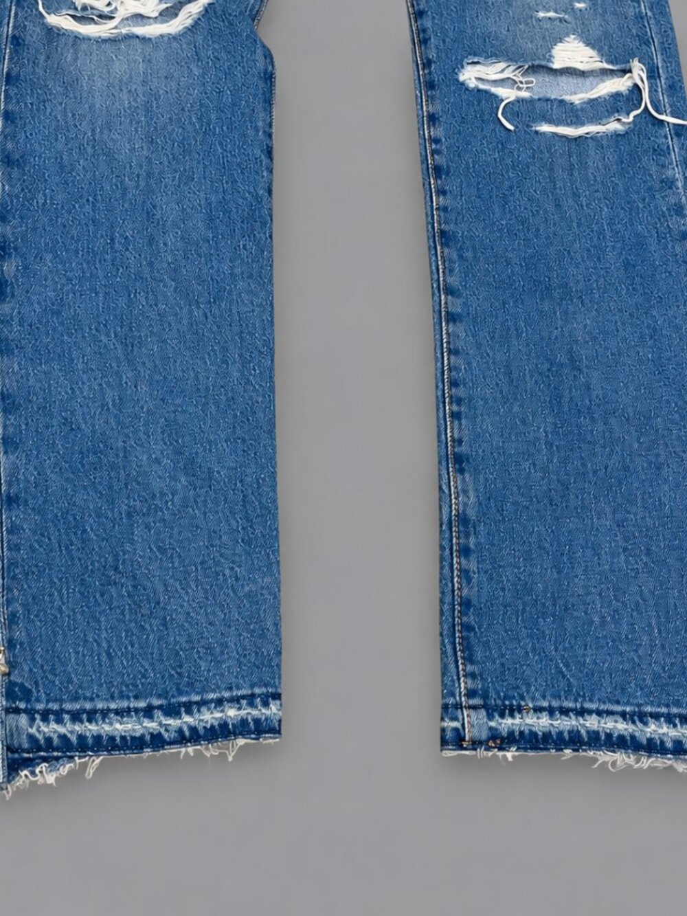 Levi's 501 distressed rare limited 150th anniversary blue jeans custom embellish - Picture 3 of 16